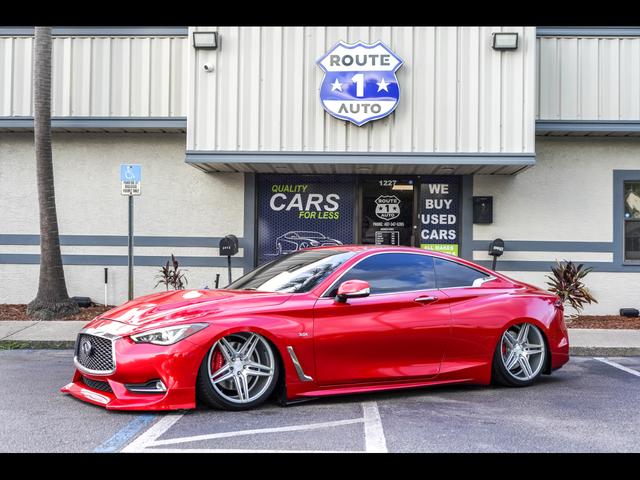 Red 2017 INFINITI Q60 Coupe All-Wheel Drive 7-Speed Automatic