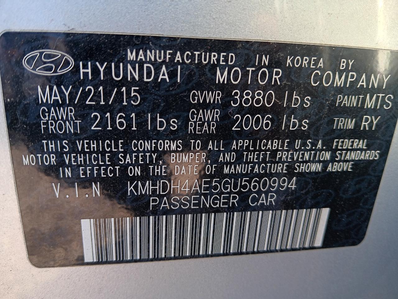 Hyundai Elantra  2016