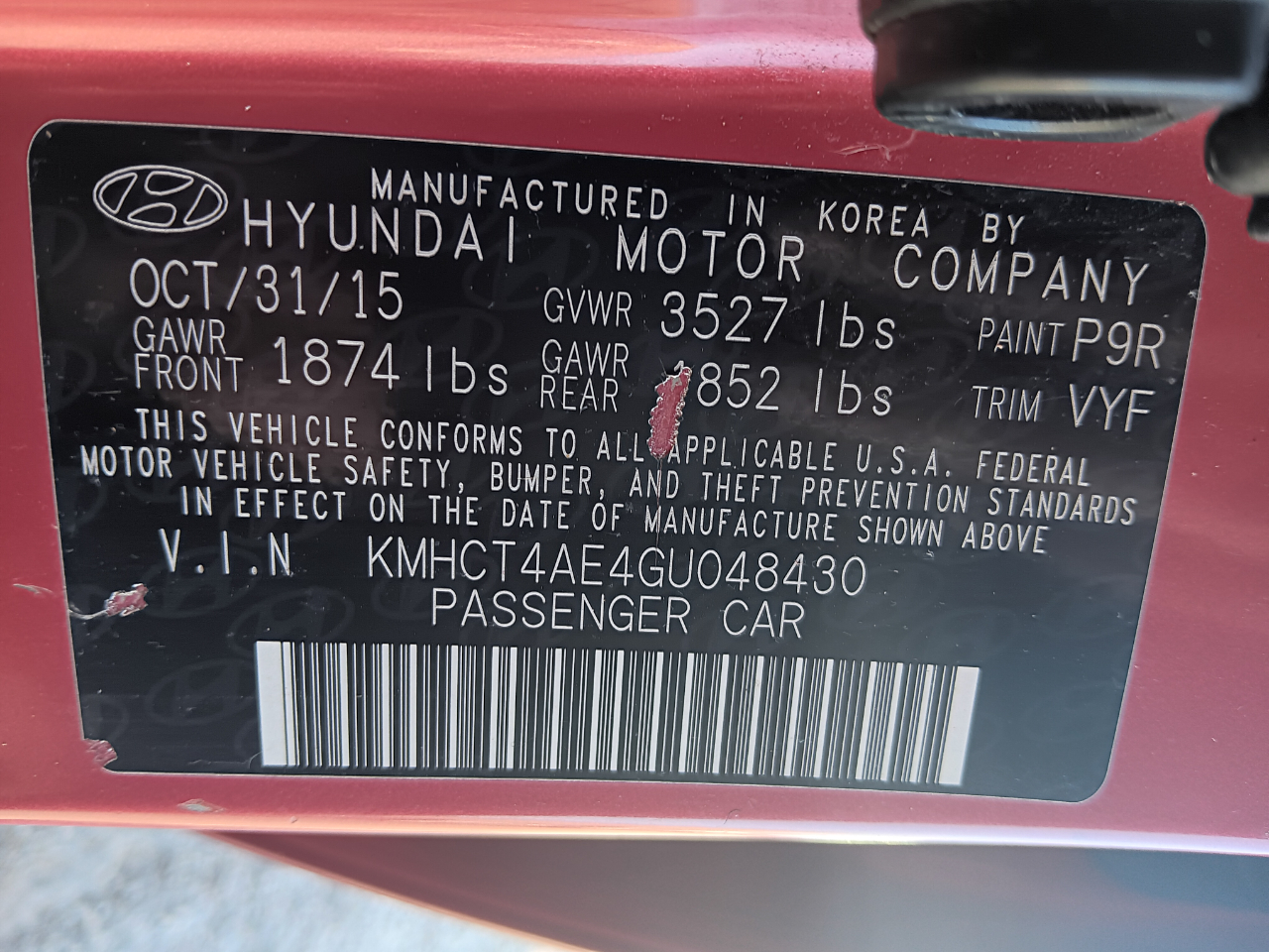 Hyundai Accent SE 2016