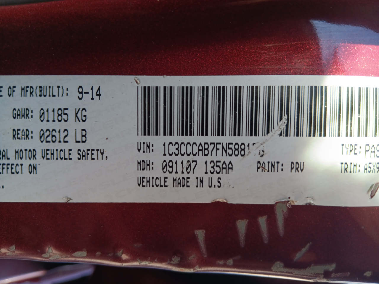 Chrysler 200 Limited 2015