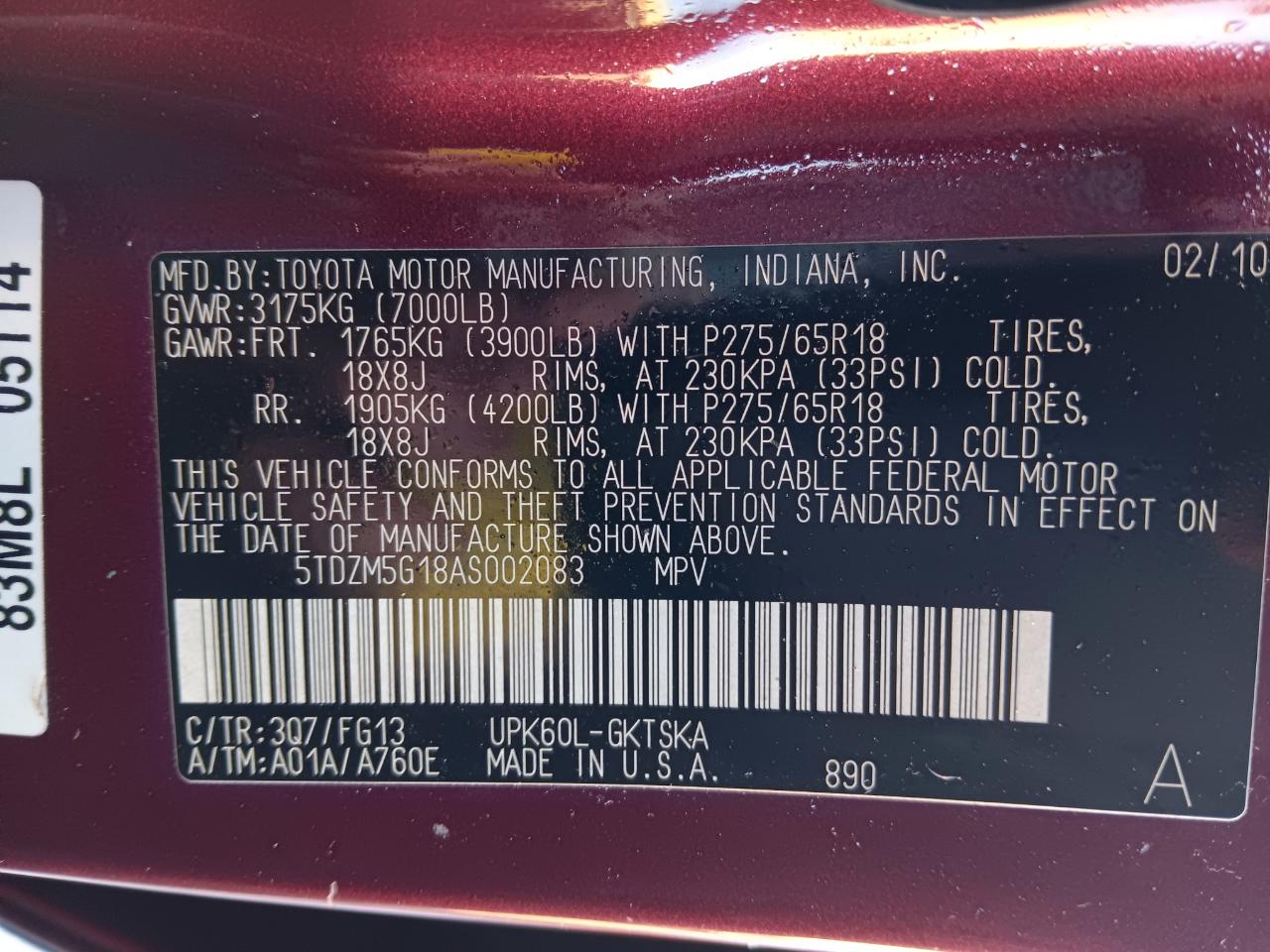 Toyota Sequoia  2010