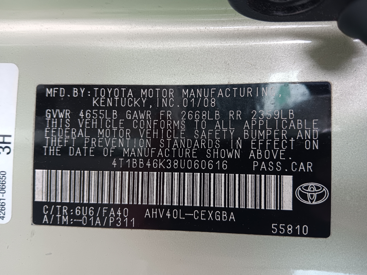 Toyota Camry Hybrid  2008