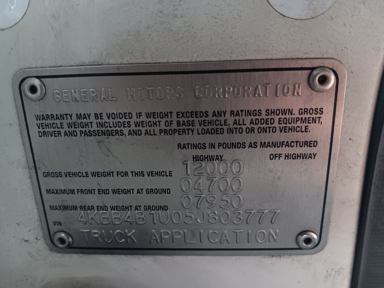 Chevrolet W35042  2005