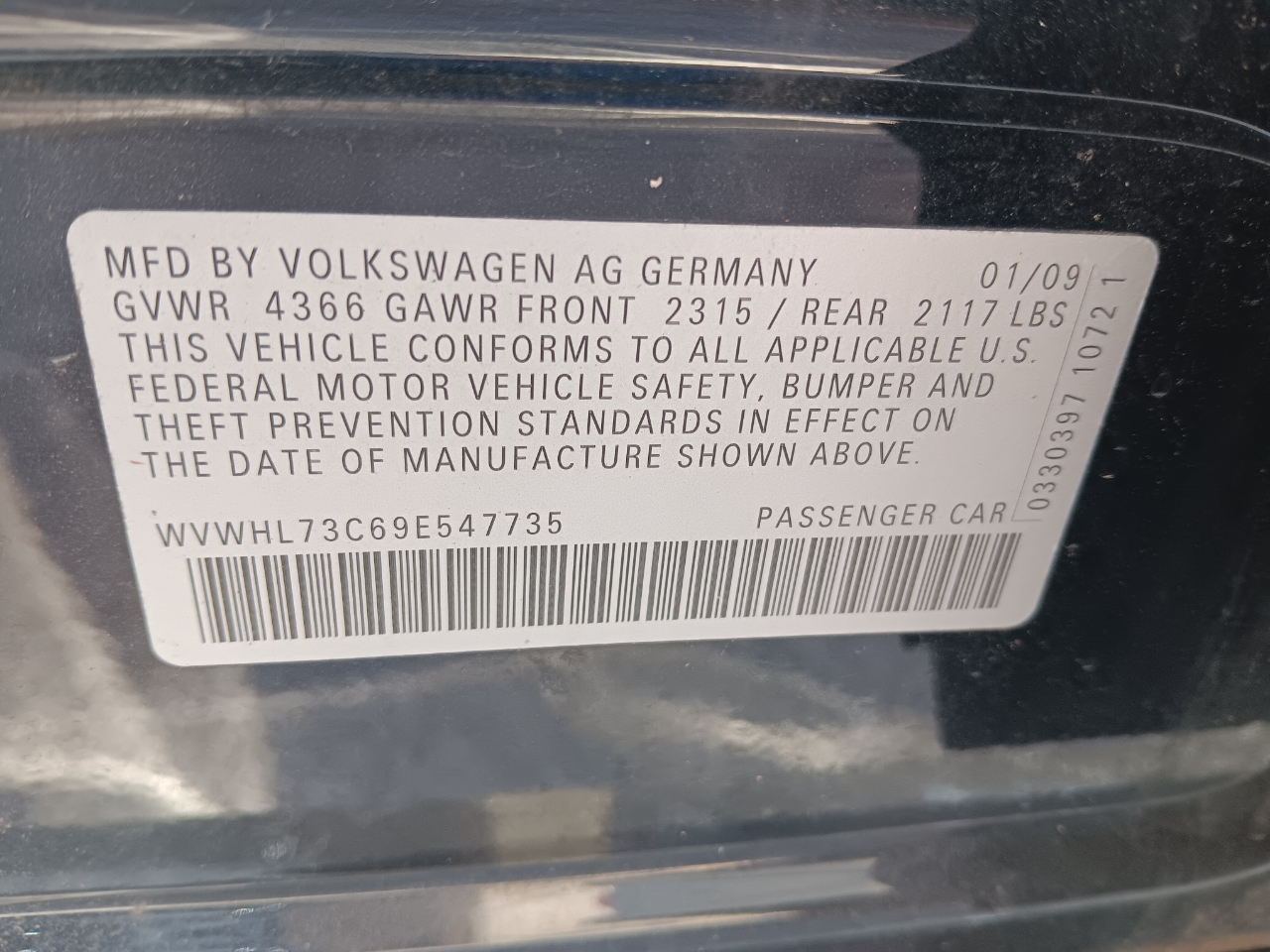 Volkswagen CC Luxury 2009