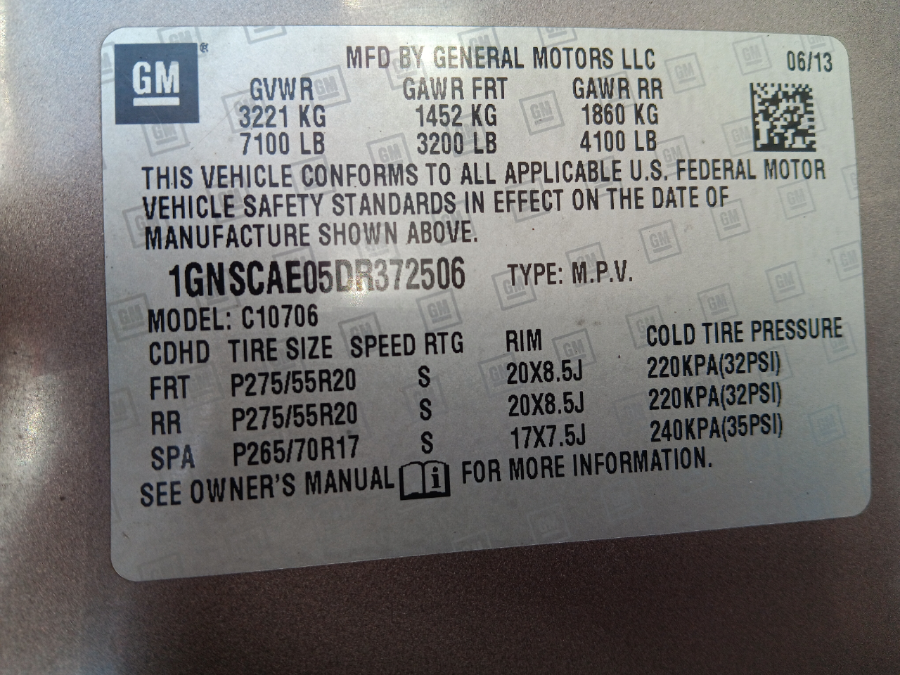 Chevrolet Tahoe  2013