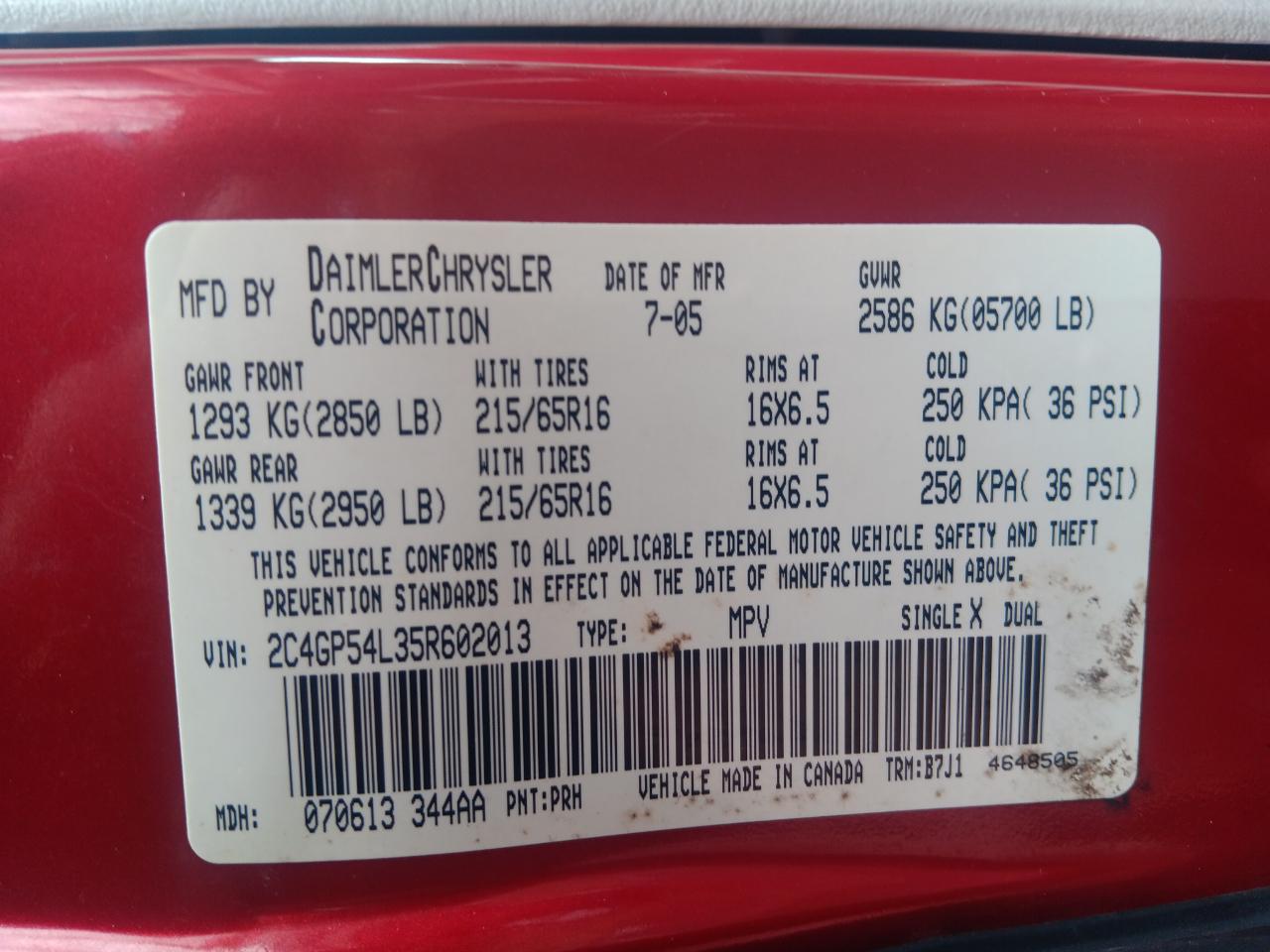 Chrysler Town & Country Touring 2005