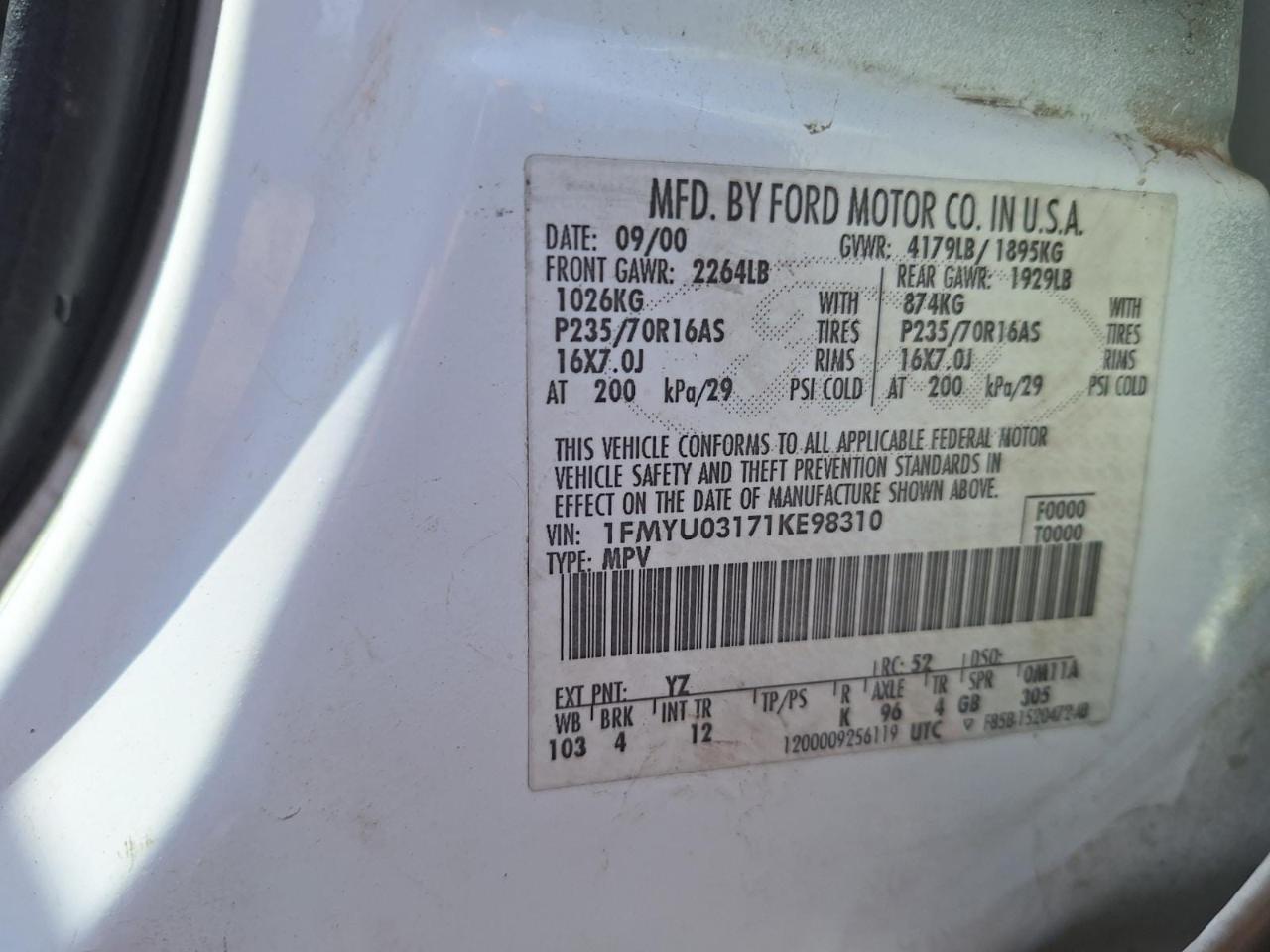 Ford Escape XLT 2001