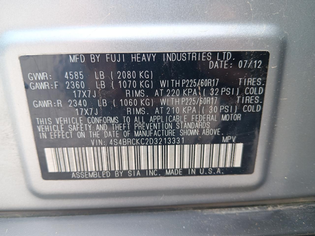 Subaru Outback  2013