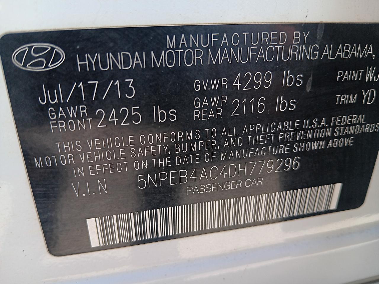 Hyundai Sonata GLS 2013