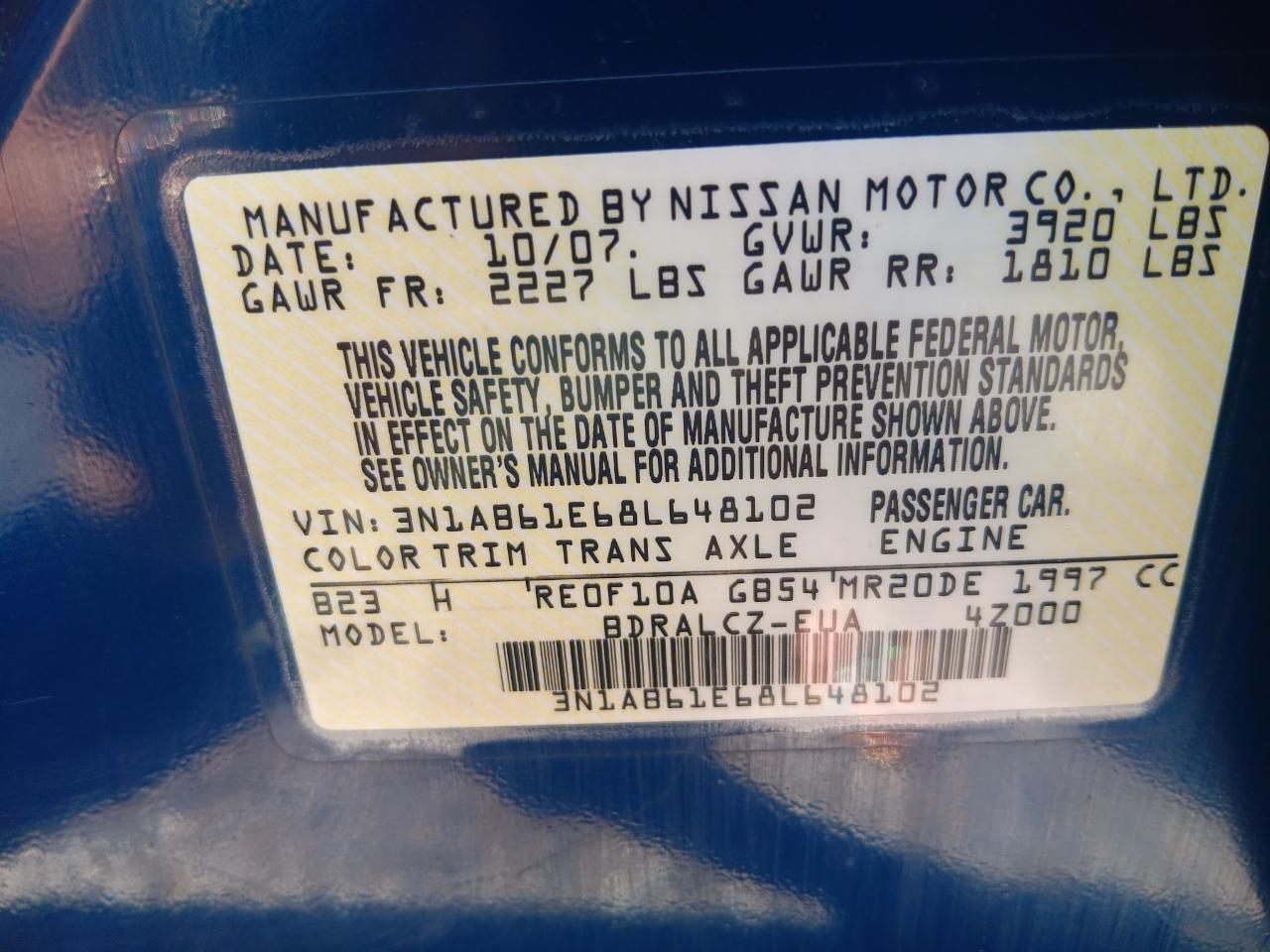 Nissan Sentra 2.0 2008