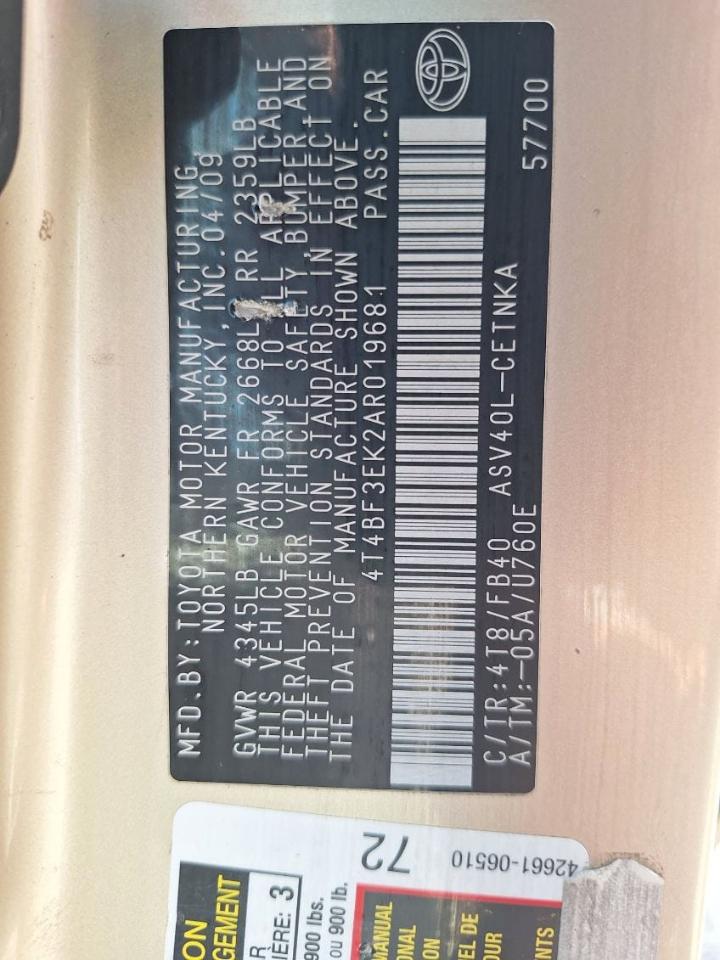 Toyota Camry Base 2010