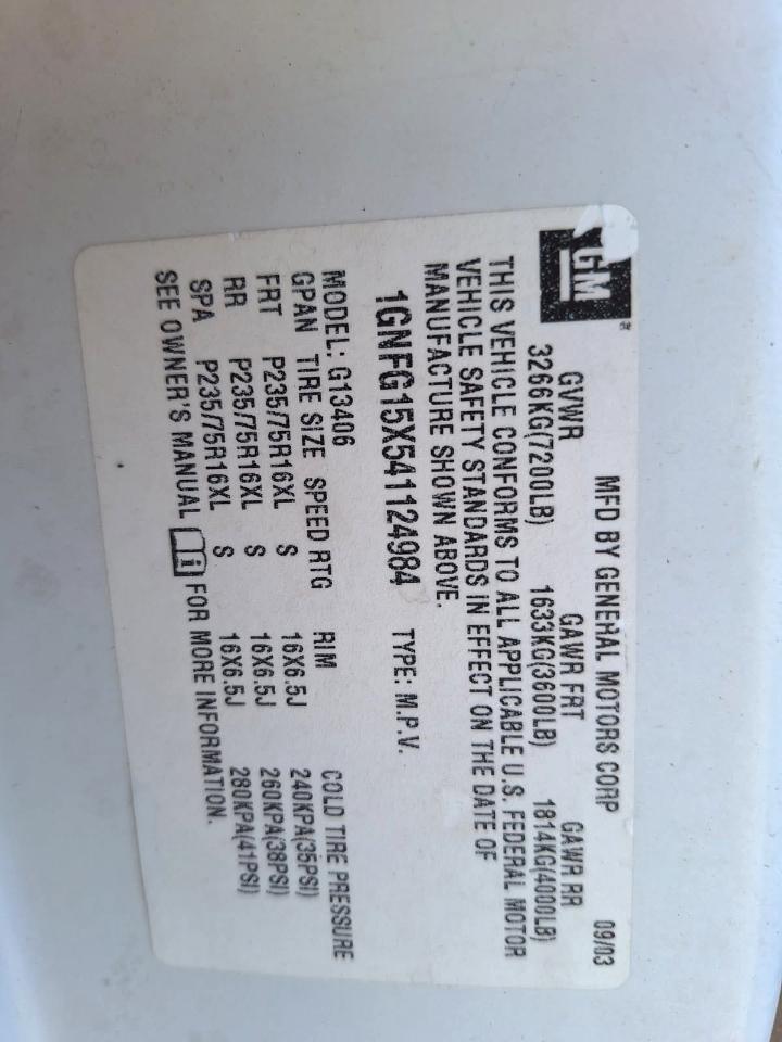 Chevrolet Express 1500 2004
