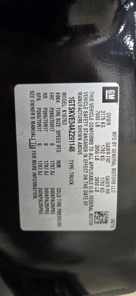 GMC Sierra 1500 SLE Ext. Cab 4WD 2010 GMC Sierra 1500 SLE Ext. Cab 4WD 2010