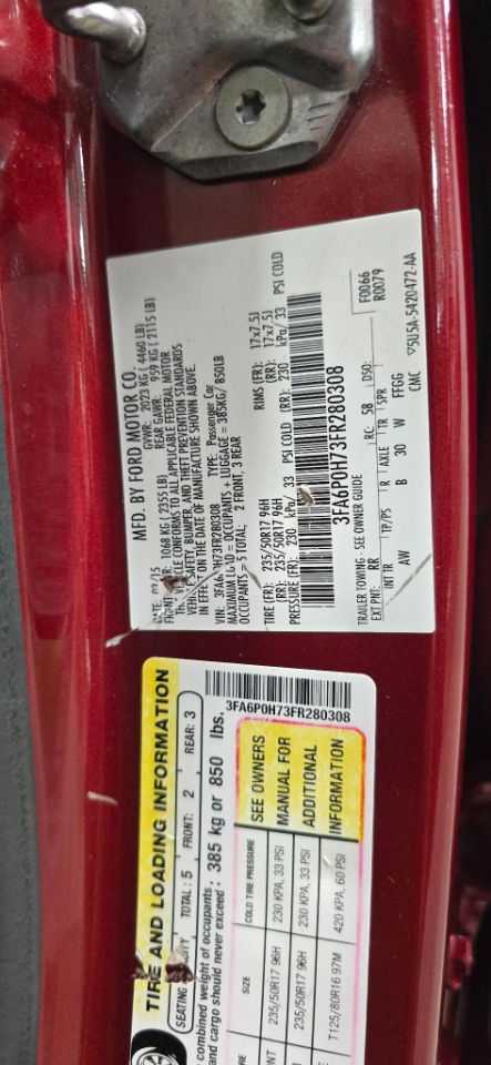 Ford Fusion SE 2015 Ford Fusion SE 2015