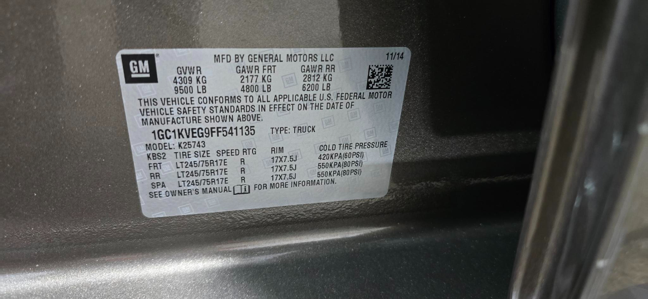 Chevrolet Silverado 2500HD LT Crew Cab Long Box 4WD 2015