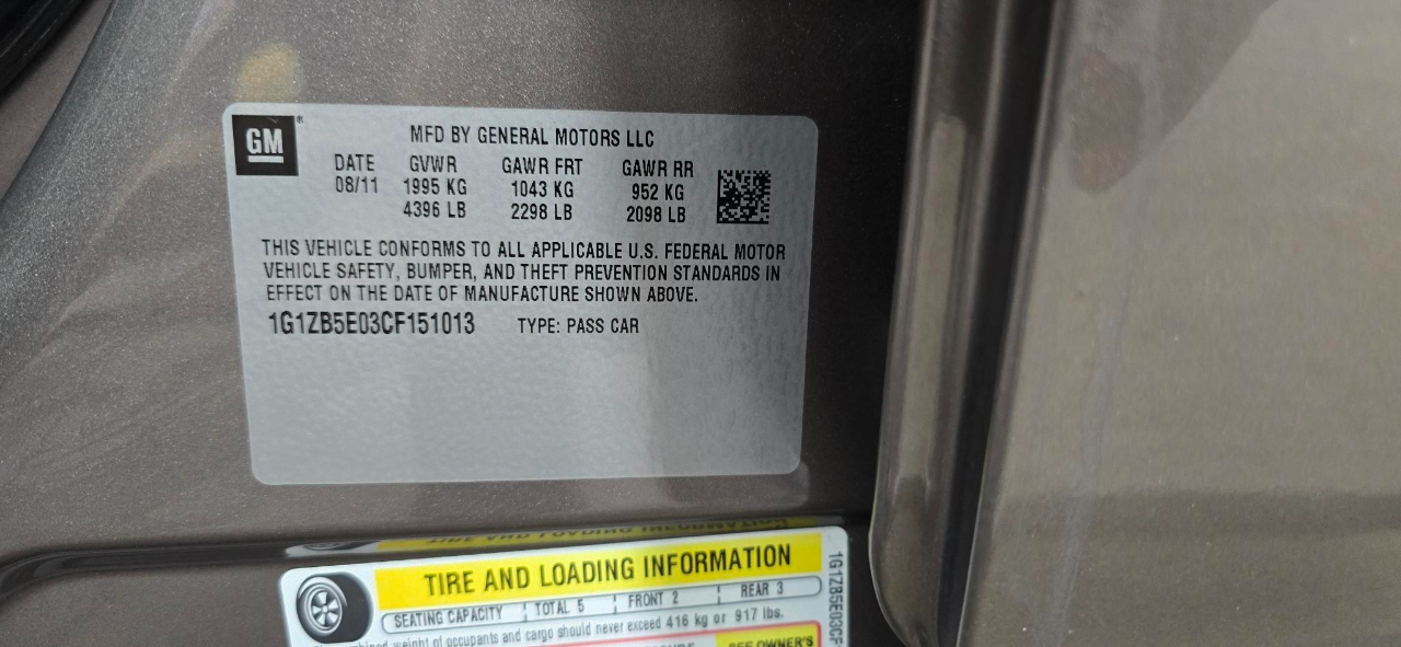 Chevrolet Malibu LS 2012