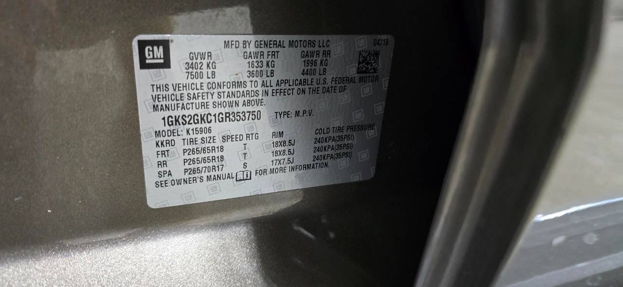 GMC Yukon XL SLT 4WD 2016