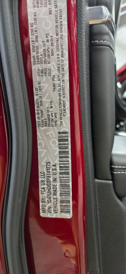 Jeep Grand Cherokee Overland 4WD 2023