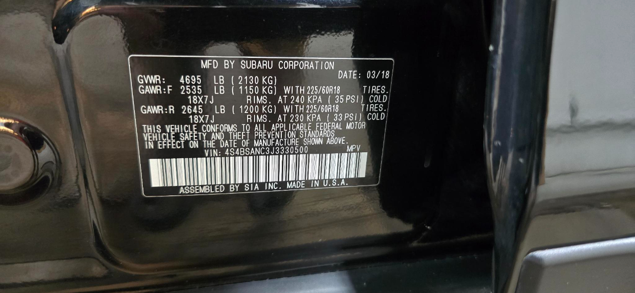 Subaru Outback 2.5i Limited 2018