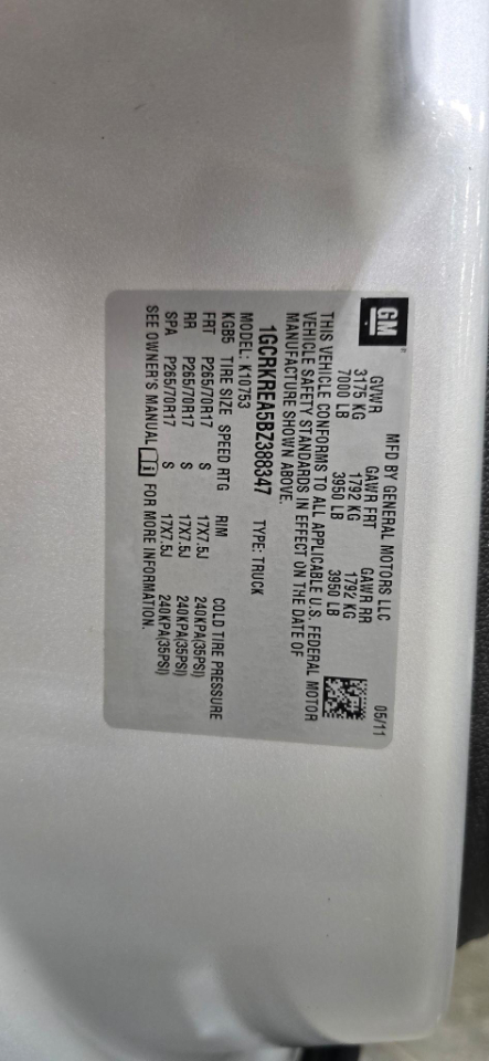 Chevrolet Silverado 1500 LS Extended Cab 4WD 2011