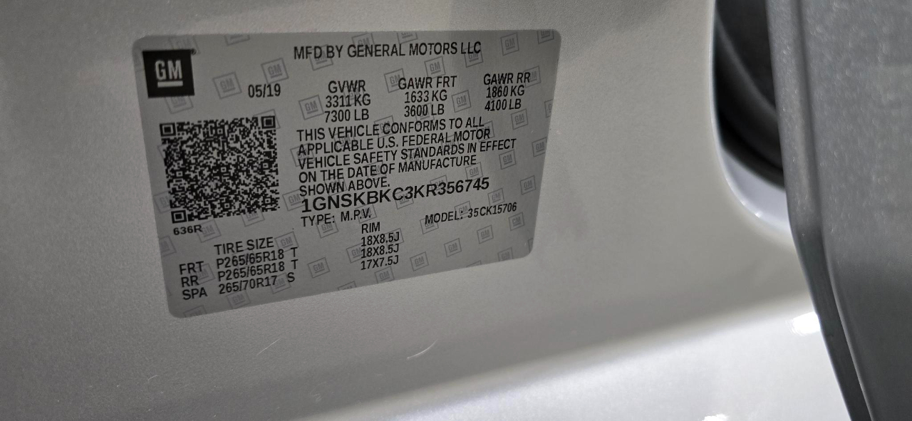 Chevrolet Tahoe LT 4WD 2019