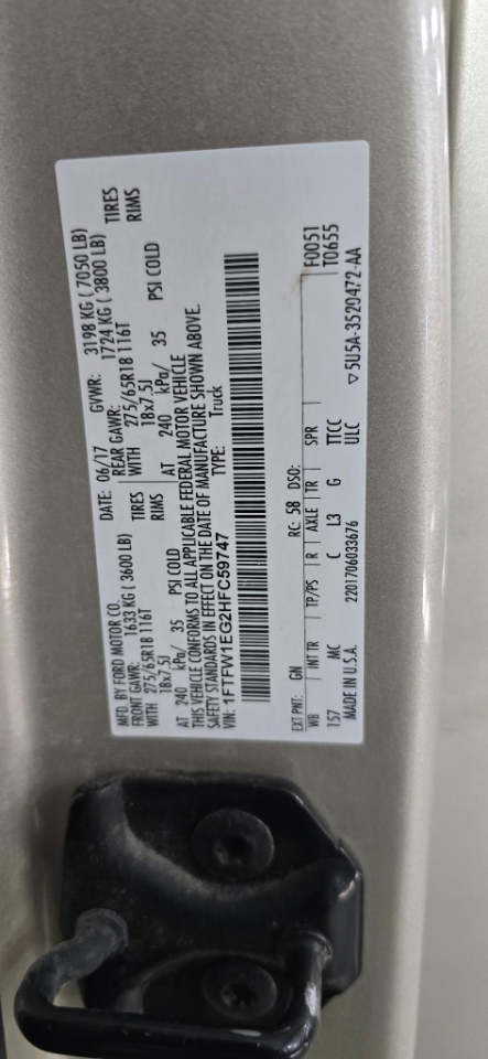 Ford F-150 XLT 4WD SuperCrew 6.5' Box 2017