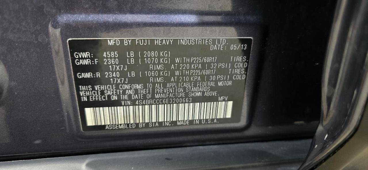 Subaru Outback 2.5i Premium 2014