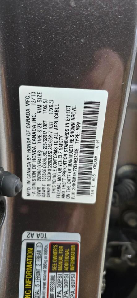 Honda CR-V EX-L 4WD 5-Speed AT 2014