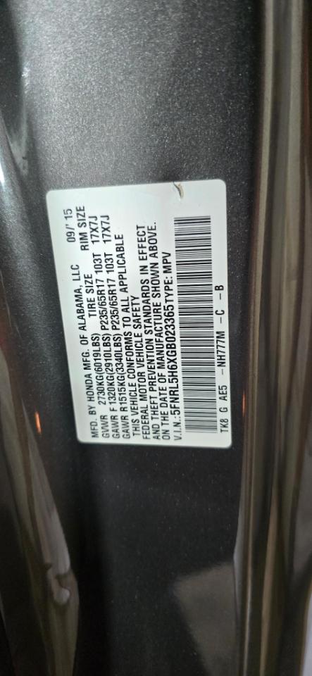 Honda Odyssey EX-L 2016