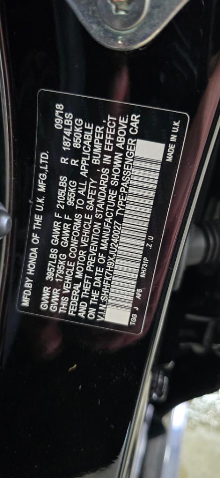 Honda Civic Sport Touring CVT 2018