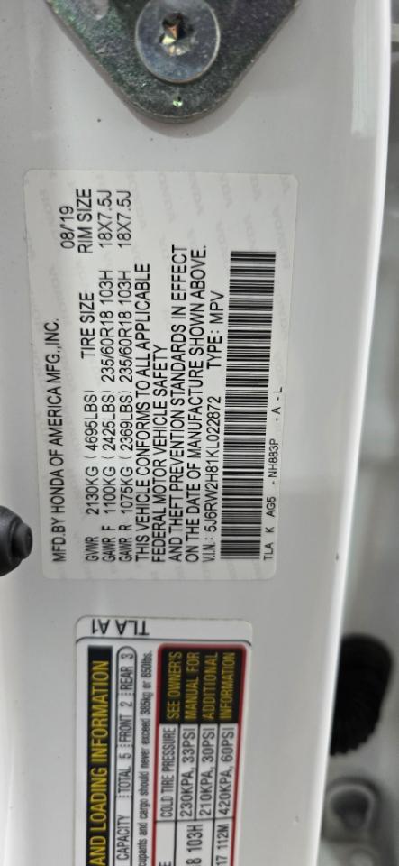 Honda CR-V EX-L AWD 2019