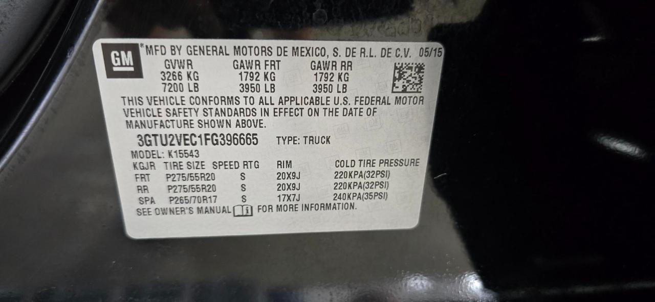 GMC Sierra 1500 SLT Crew Cab Short Box 4WD 2015