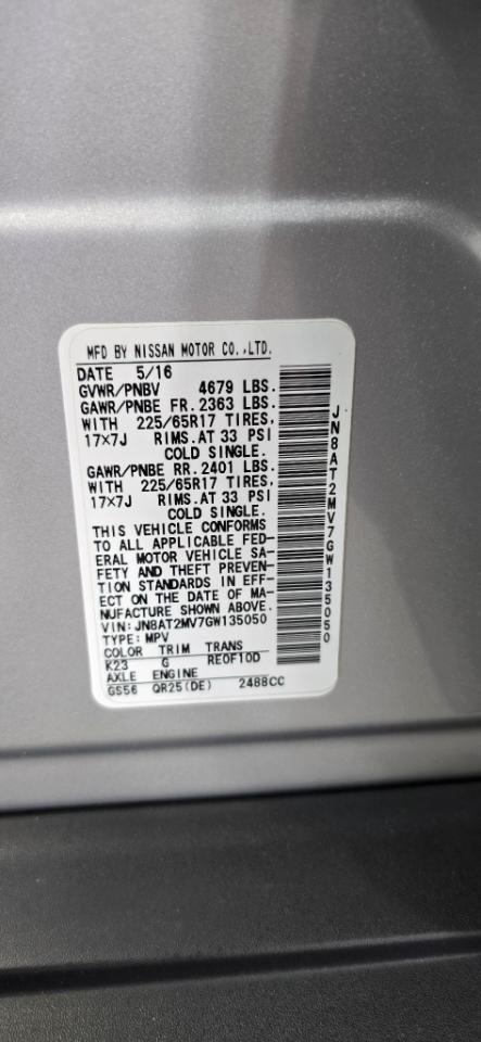 Nissan Rogue SV AWD 2016