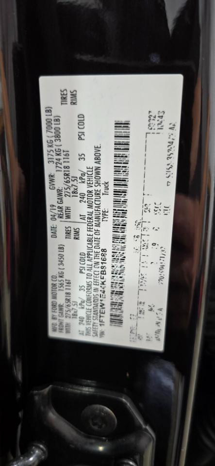 Ford F-150 XLT SuperCrew Short Bed 4WD 2019