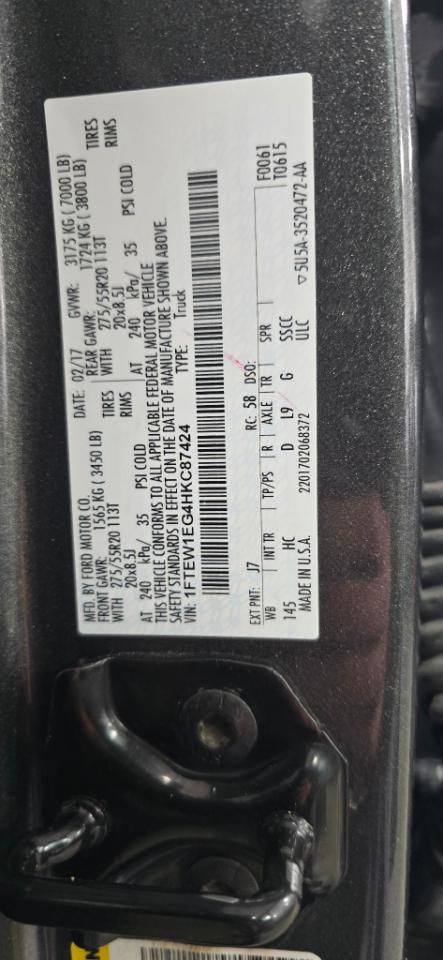 Ford F-150 Lariat SuperCrew 5.5-ft. Bed 4WD 2017