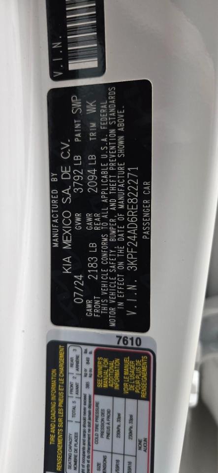 Kia Forte LXS 2024