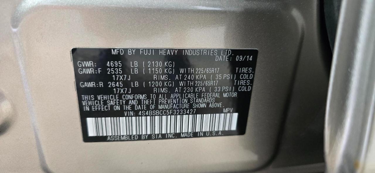 Subaru Outback 2.5i Premium 2015