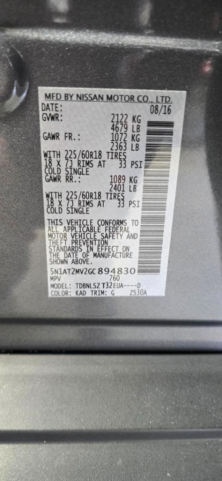 Nissan Rogue SL AWD 2016