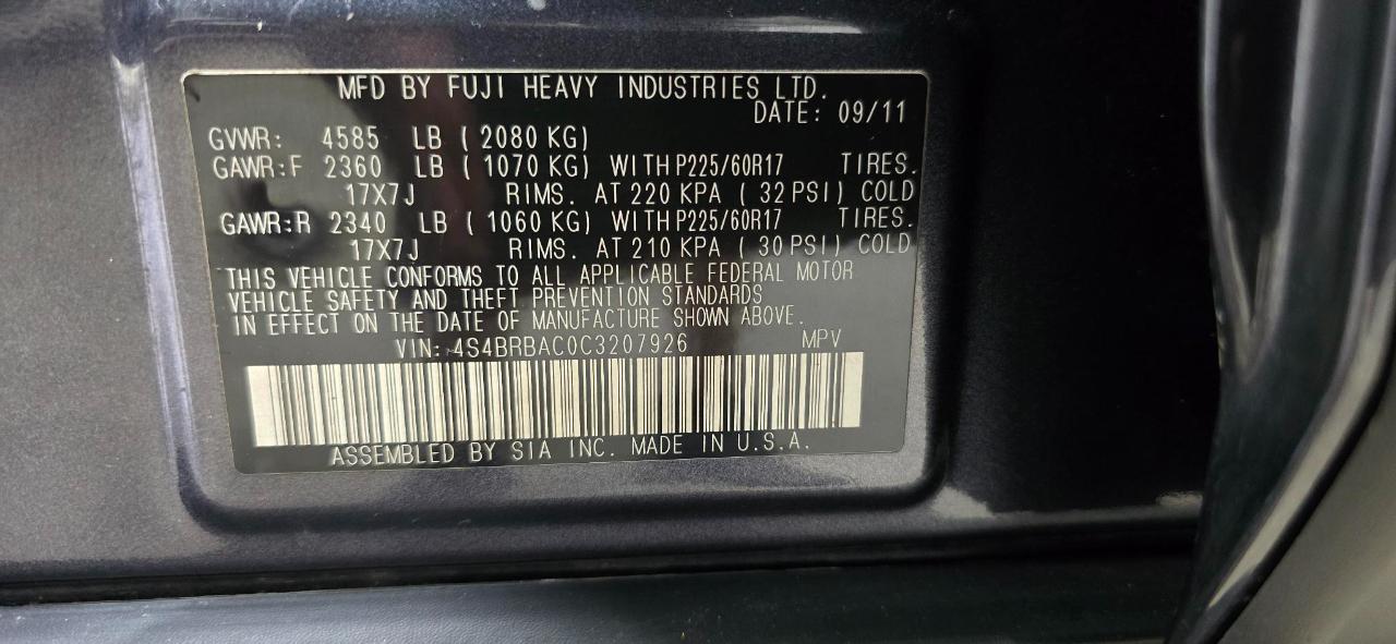 Subaru Outback 2.5i 2012