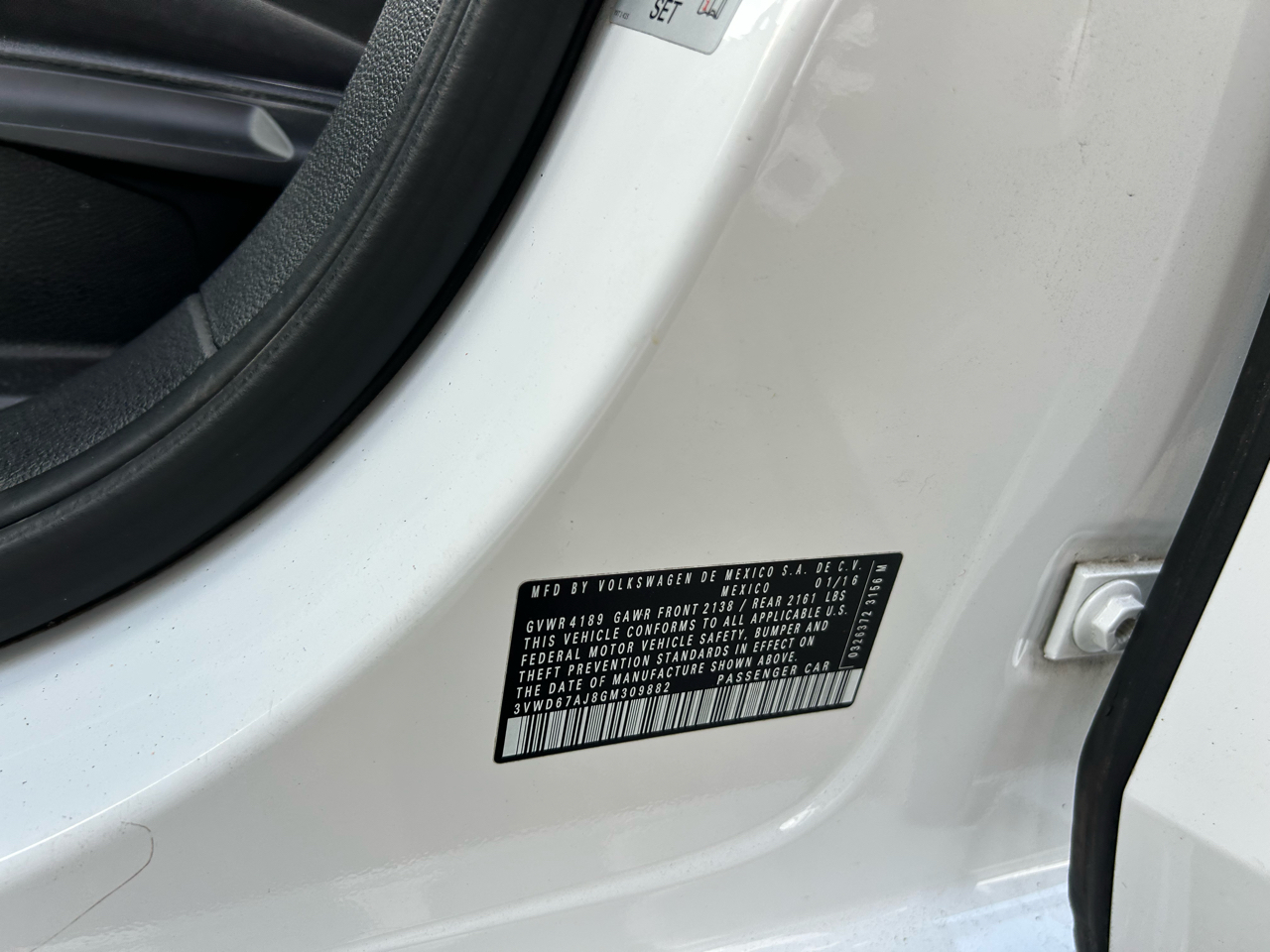 Volkswagen Jetta SE 6A 2016