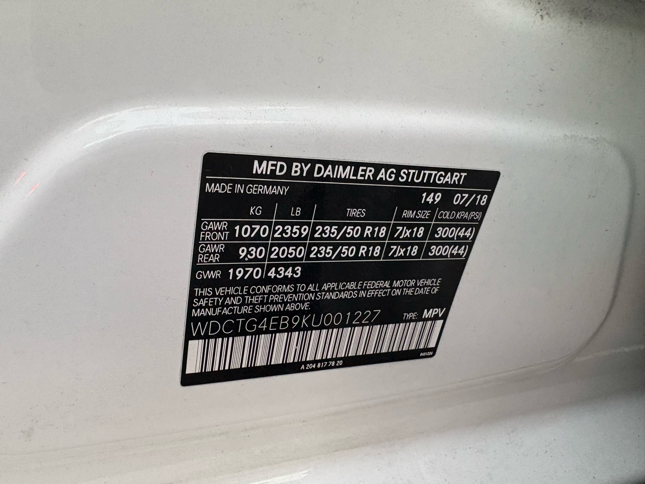 Mercedes-Benz GLA-Class GLA250 2019