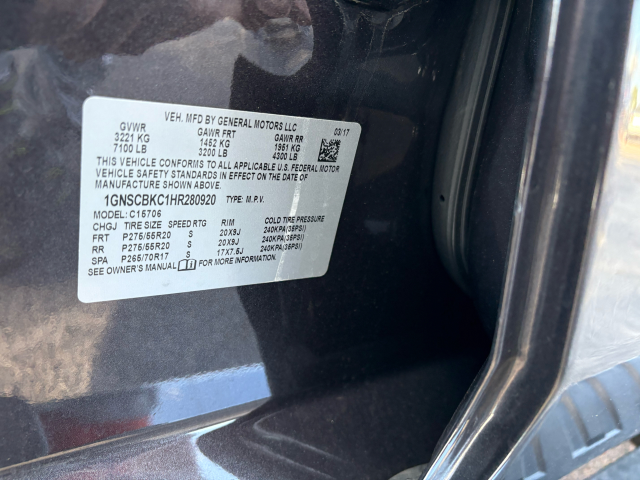 Chevrolet Tahoe LT 2WD 2017