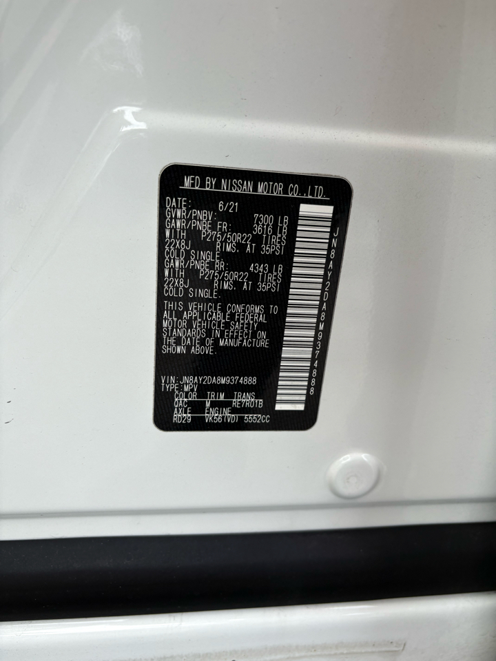 Nissan Armada Platinum 2WD 2021