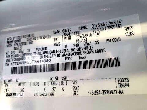 Ford F-150 XLT SuperCrew 5.5-ft. Bed 4WD 2015