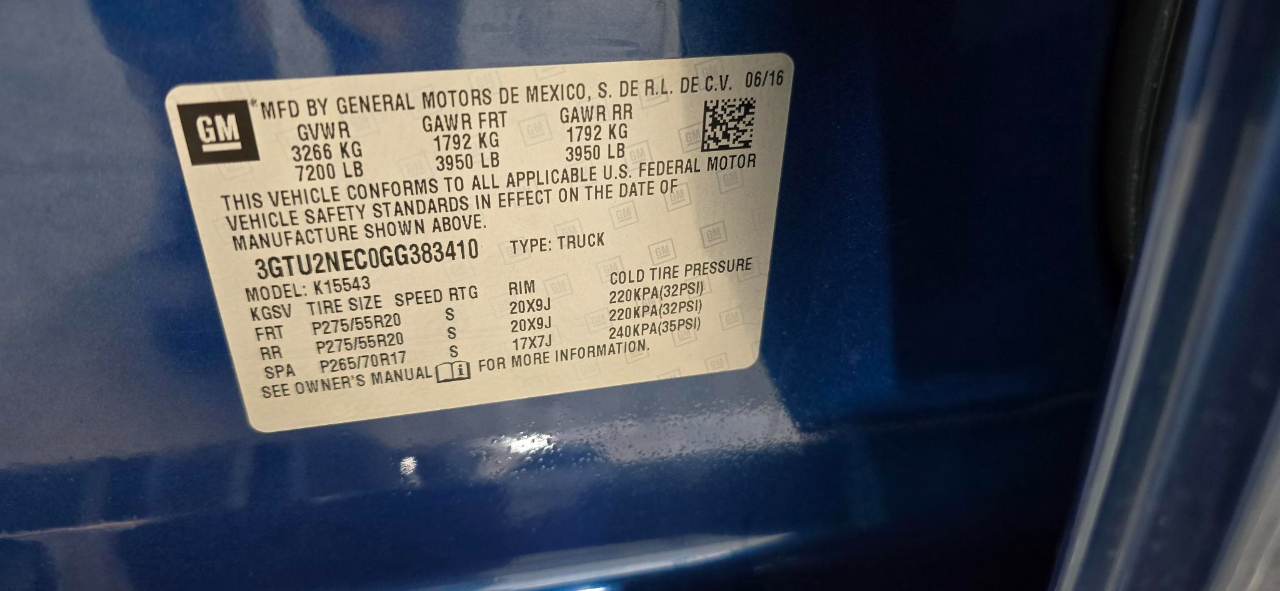 GMC Sierra 1500 SLT Crew Cab Long Box 4WD 2016