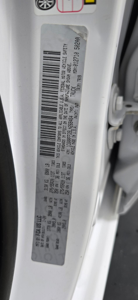 RAM 1500 Big Horn Crew Cab SWB 4WD 2020