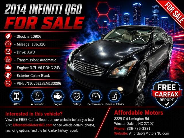 Black 2014 INFINITI Q60 Coupe Automatic