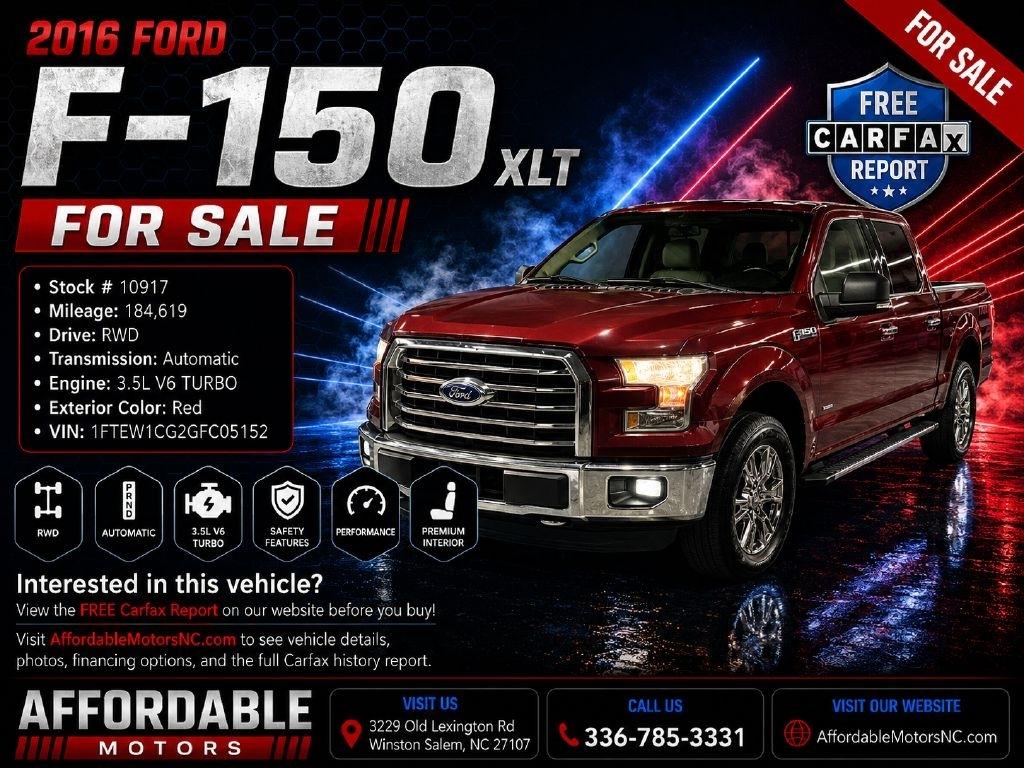 2016 Ford F-150 XLT SuperCrew 5.5-ft. Bed 2WD