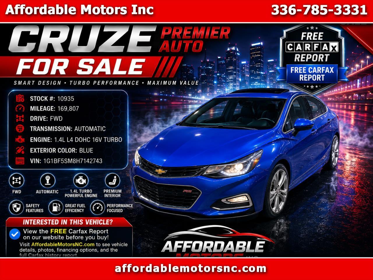 2017 Chevrolet Cruze Premier Auto