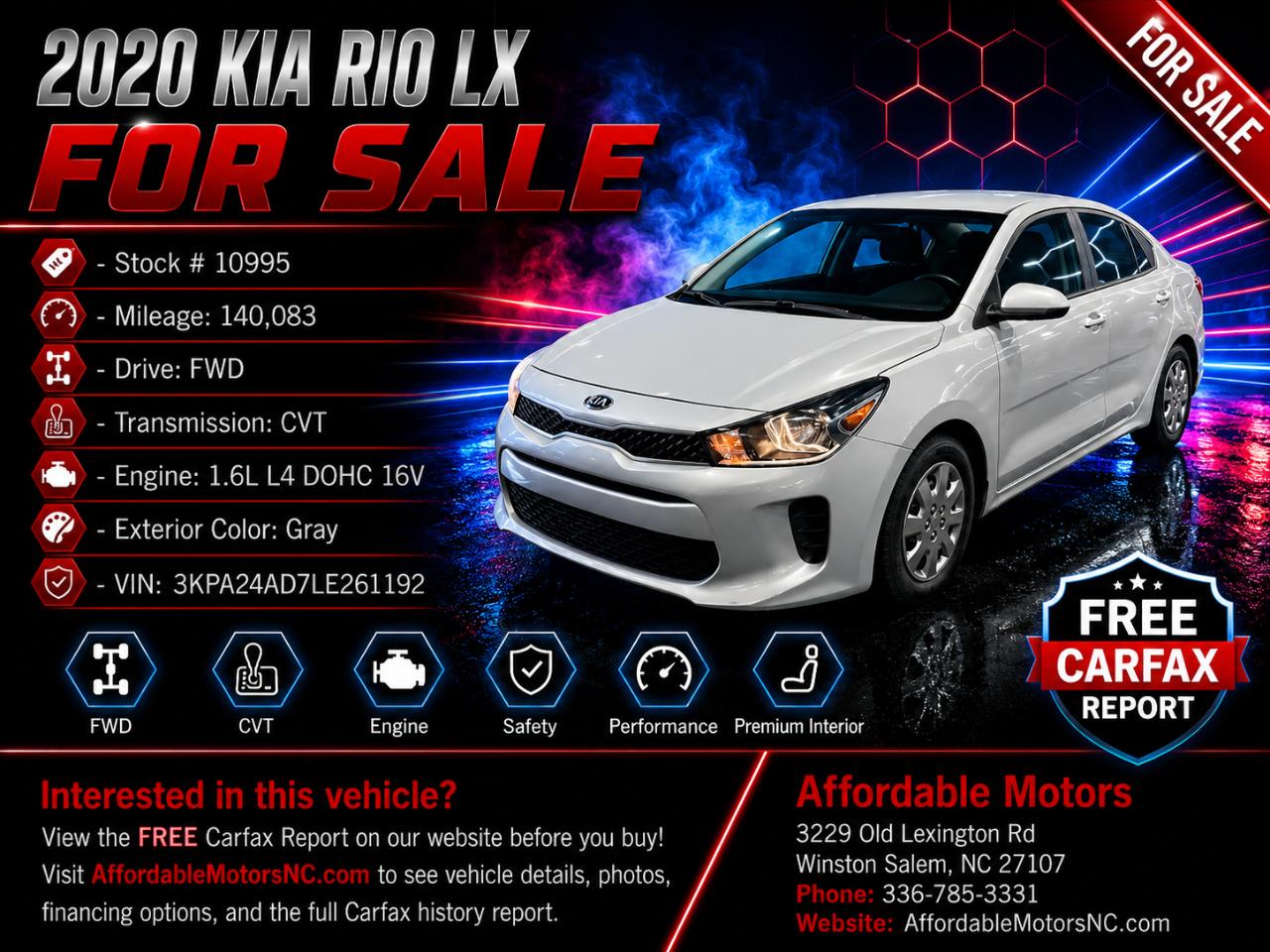 2020 Kia Rio LX